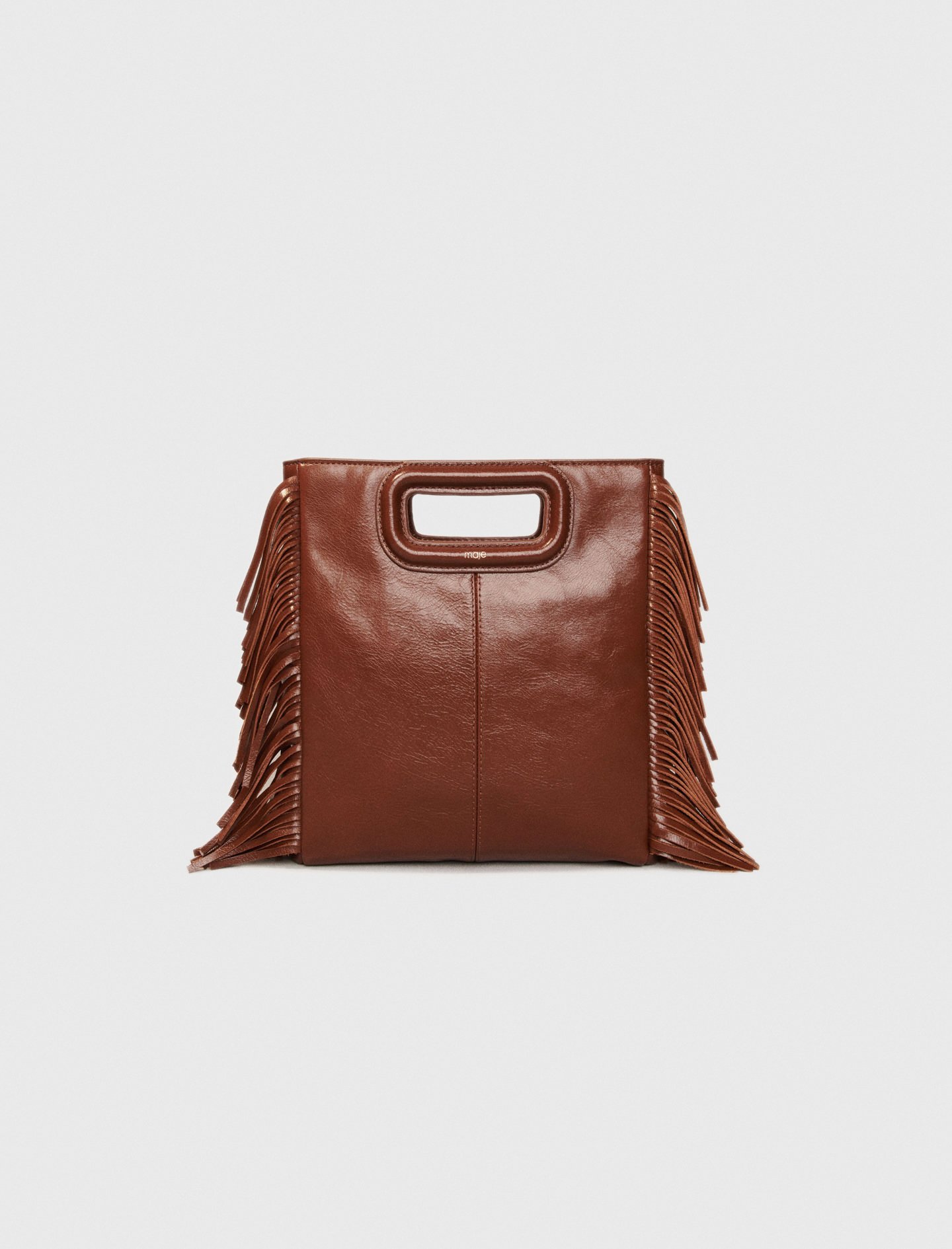 Sac M En Cuir Craquelé - Maje - Modalova
