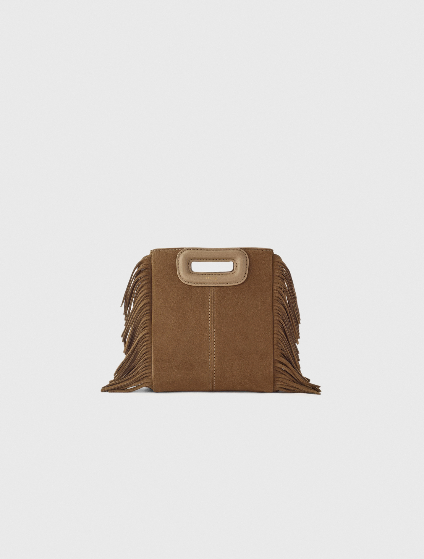 Sac M Mini En Cuir Suède - Marron - Maje