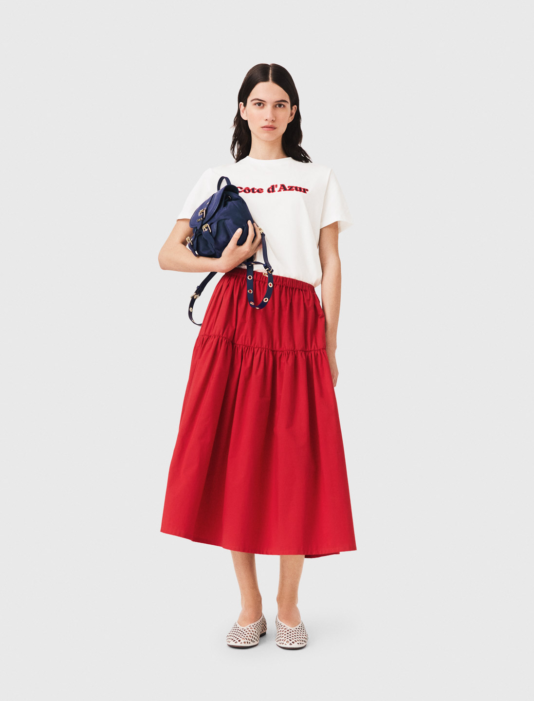 T-shirt Avec Broderie - Blanc - Taille 2 - Maje