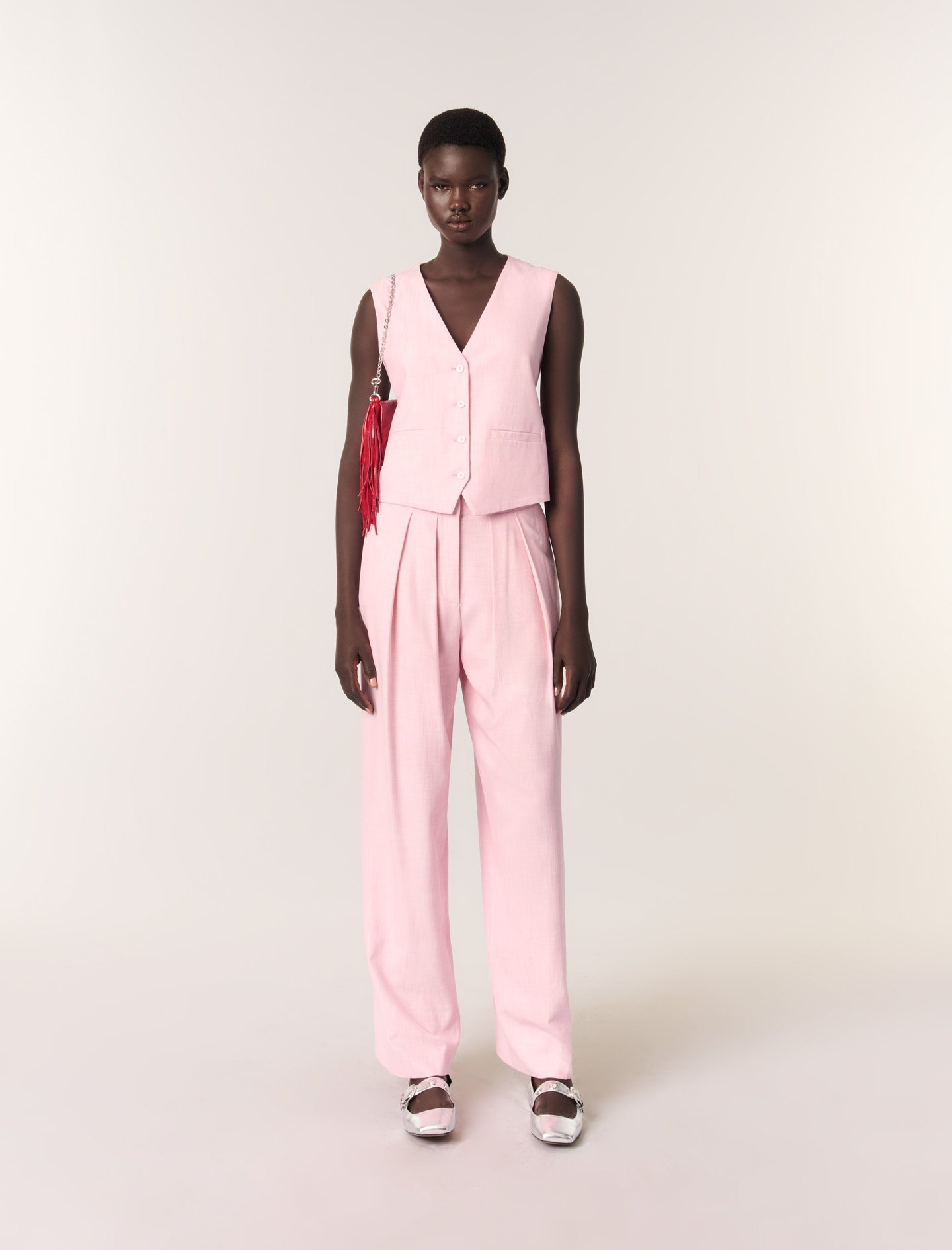 Veston De Tailleur - Rose - Maje - Maje - Modalova