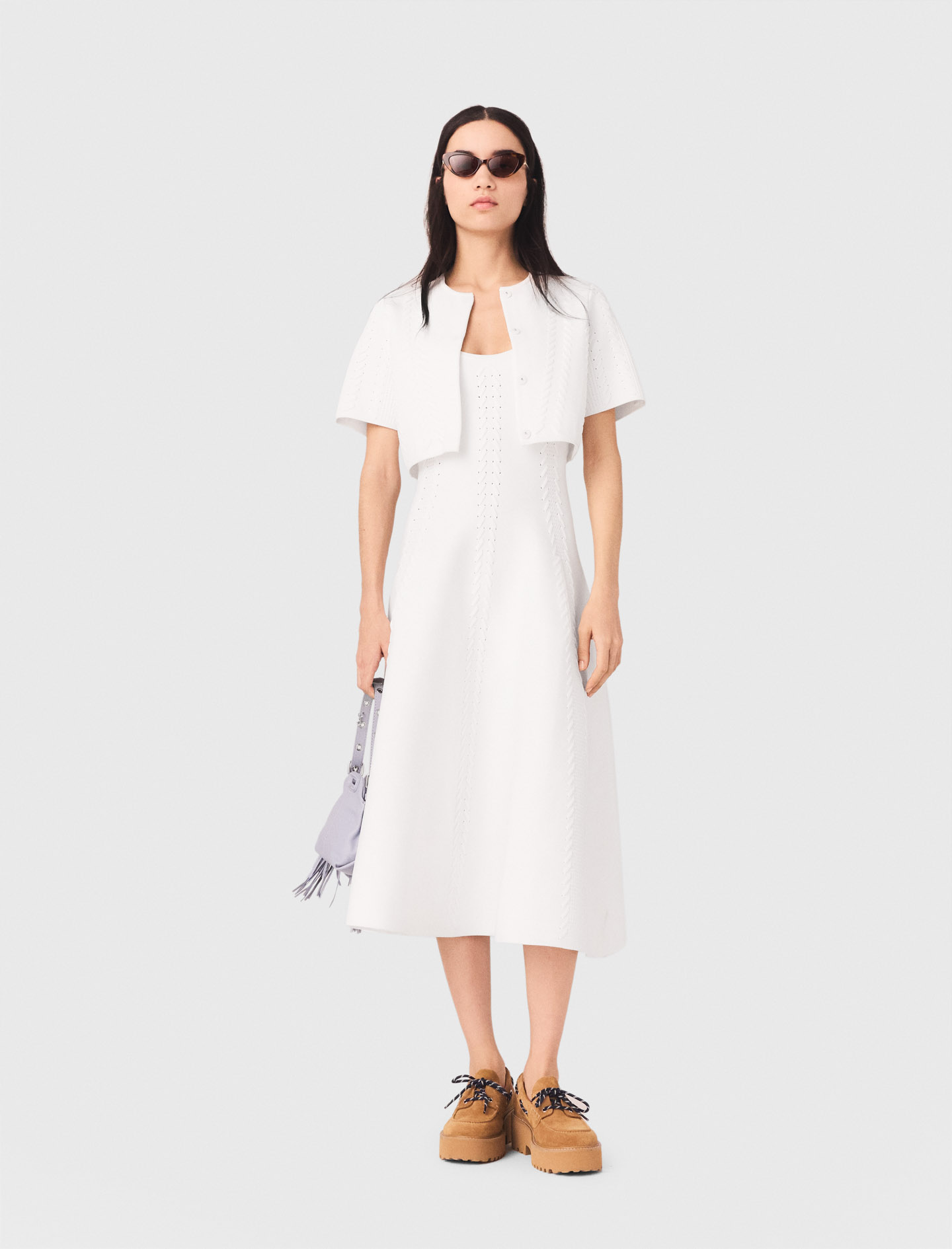 Cardigan Court - Blanc - Taille 3 - Maje
